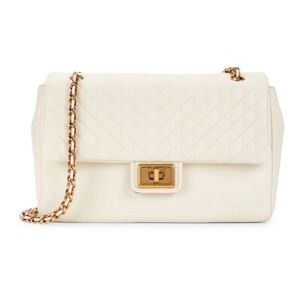 Karl Lagerfeld Quilted Leather Shoulder Bag w/chain strap